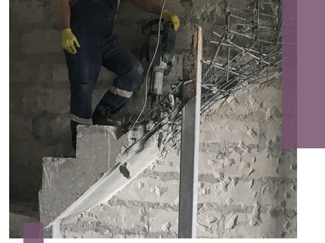 Демонтаж металлических и бетонных лестниц в Узловой
