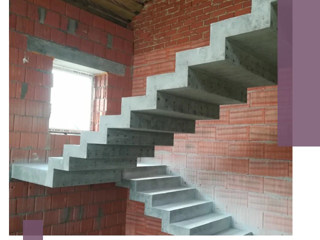 Бетонные лестницы под ключ в Узловой: монтаж, демонтаж, ремонт