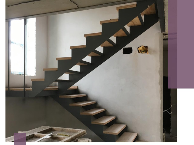 Изготовление лестниц на металлокаркасе в Узловой от производителя