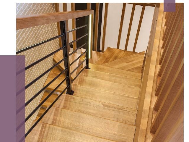 Лестницы из ясеня в Узловой под ключ от 9981 руб. 