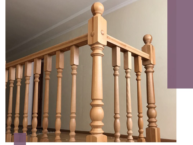 Деревянные перила на заказ в Узловой: монтаж и изготовление