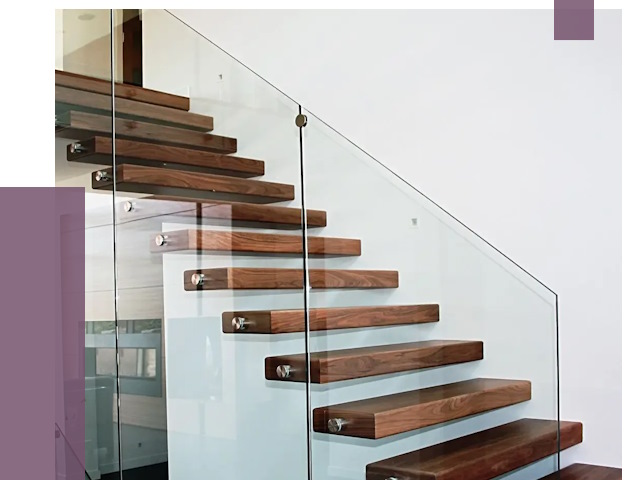 Стеклянные перила для лестницы в Узловой от 14768 руб.