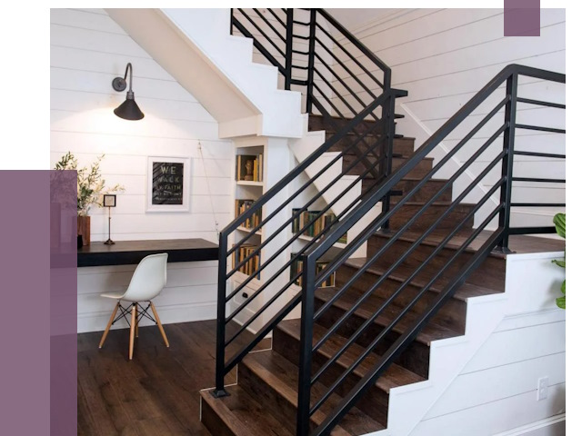 Перила для лестницы в доме в Узловой от 7384 руб. — ПРОЛЁТ-Злв