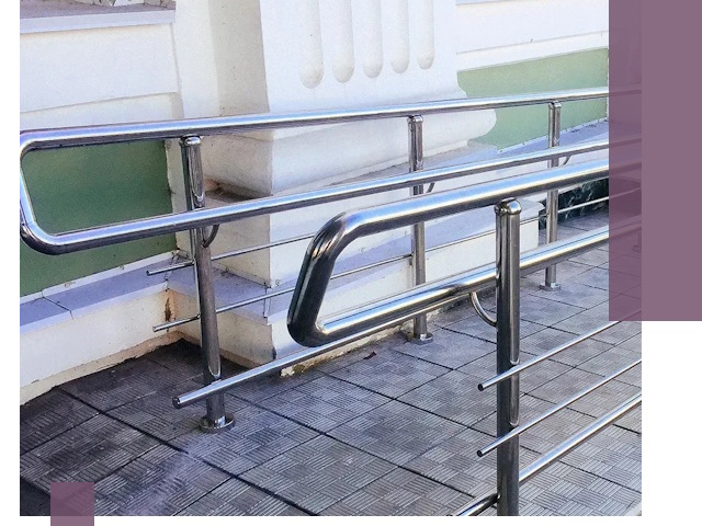 Ограждения пандусов из металла и нержавейки в Узловой