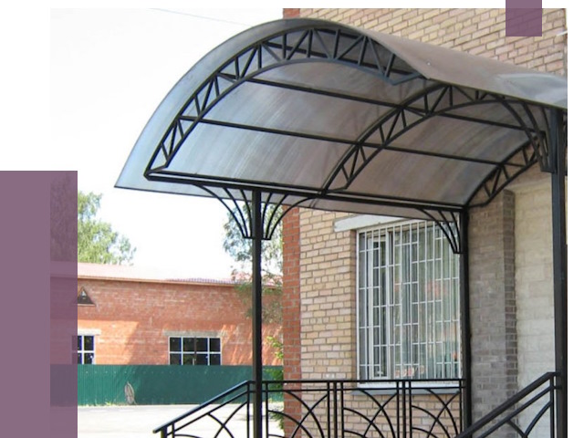 Металлические навесы и козырьки в Узловой от 12731 руб.