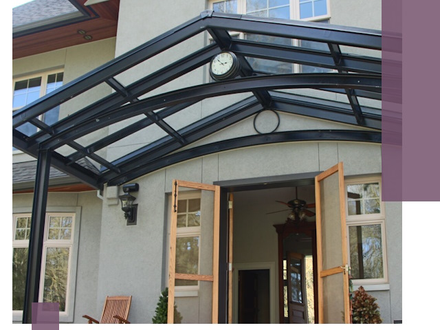 Изготовление и монтаж навесов и козырьков в Узловой