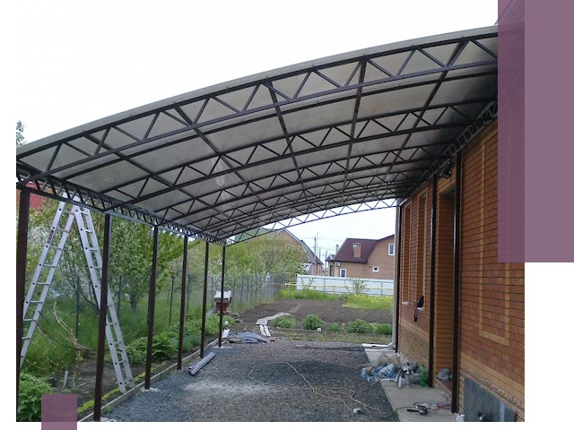 Профессиональный монтаж навесов под ключ в Узловой