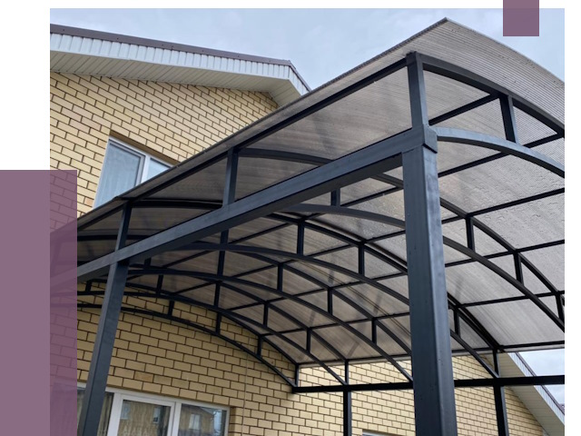 Монтаж козырьков в Узловой от 11458 руб. | ПРОЛЁТ-Злв