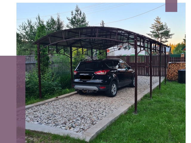 Навесы для автомобиля в Узловой от 13088 руб.  | ПРОЛЁТ-Злв