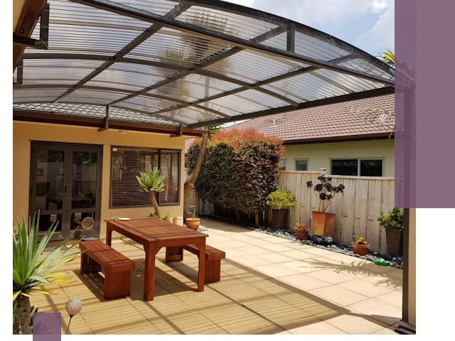 Навесы во двор под ключ в Узловой — изготовление и монтаж