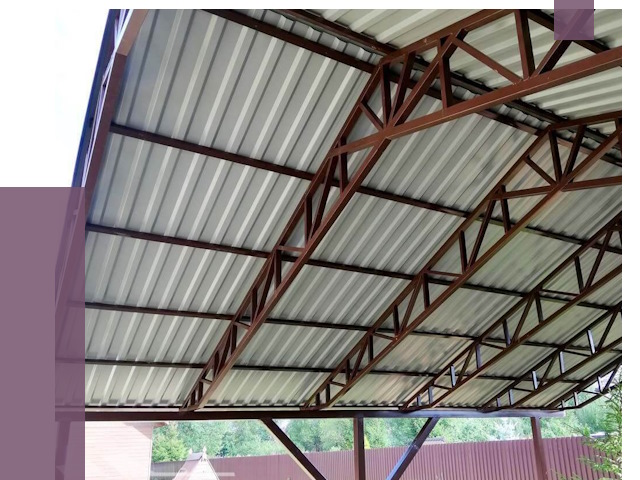 Навесы из профнастила в Узловой от 7333 руб. | ПРОЛЁТ-Злв