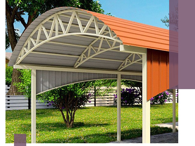 Навесы из профнастила под ключ в Узловой — установка и монтаж