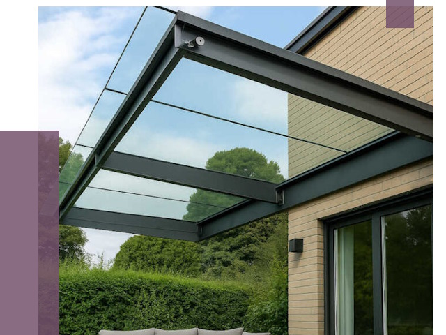 Стеклянные навесы и козырьки в Узловой от 12222 руб.