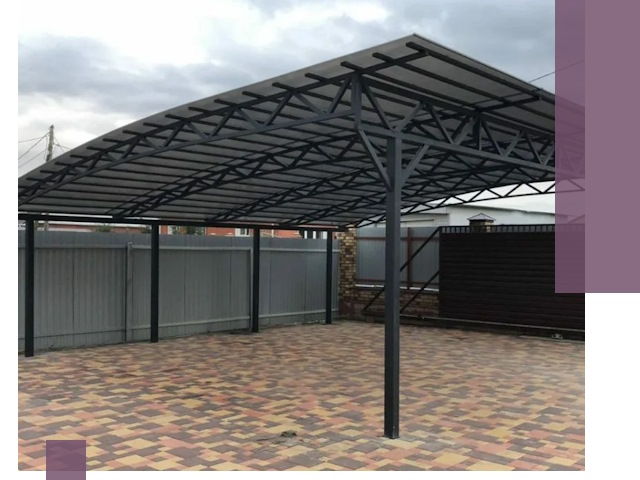 Металлические навесы под ключ в Узловой — изготовление и монтаж