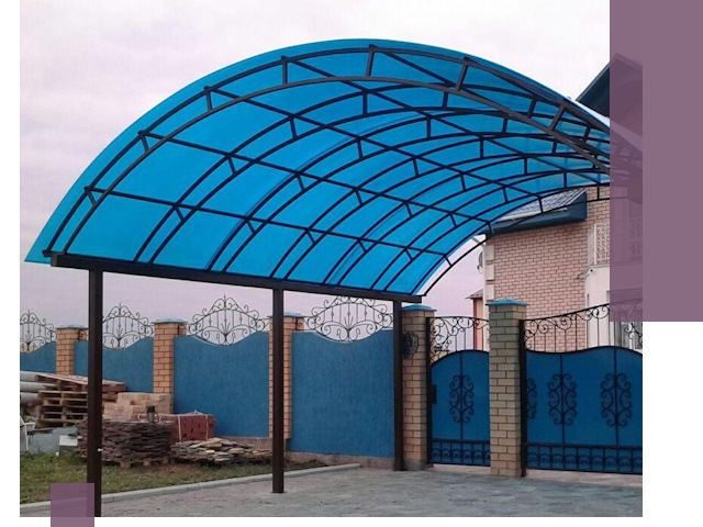 Арочные навесы под ключ в Узловой — изготовление и монтаж