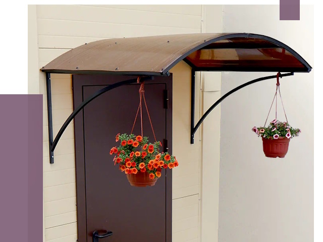 Козырьки над входом в Узловой от 14768 руб.  | ПРОЛЁТ-Злв