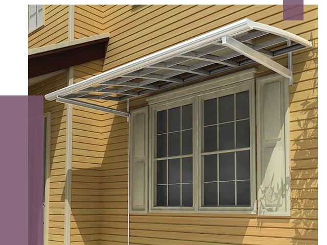 Козырьки над окнами в Узловой от 7588 руб. — монтаж, покупки | ПРОЛЁТ-Злв