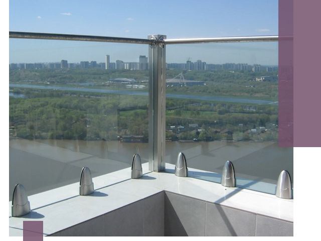 Стеклянные парапеты премиум класса в Узловой для домов и бизнесов