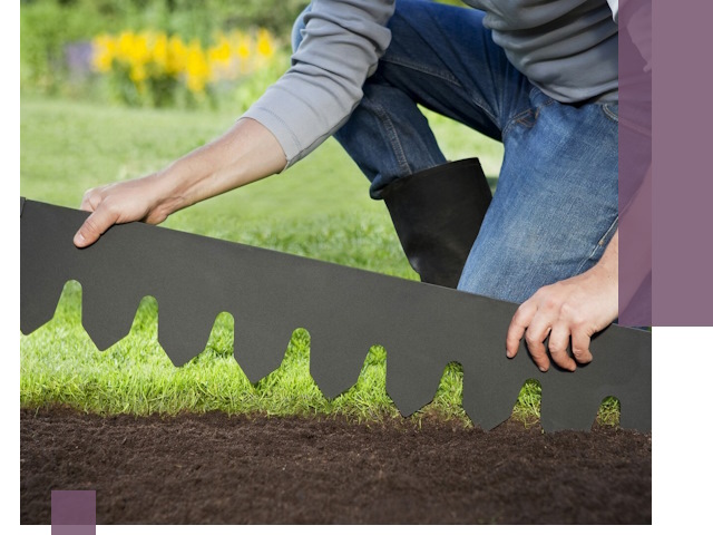 Металлические бордюры для газона в Узловой — изготовление и монтаж